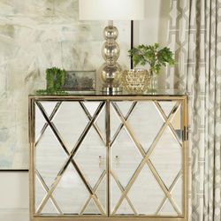 Mirrored Accent Cabinet 