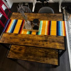 Dining Table With Benches (picnic Style) 