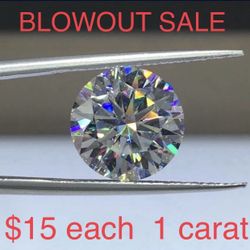 BLOWOUT SALE!! Moissanite Lab Created Round D colorless VVS1 Excellent Cut, For Engagement Ring Or Wedding Band, Women’s Jewelry, Custom Jewelry Etc. 