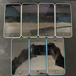 Lot of 7 iPhone 5C (FOR PARTS)