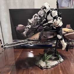 Hot Toys Scout Trooper And Speeder Bike
