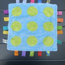 Taggies Style Lovey Blanket, POLKA DOT, security blanket sensory