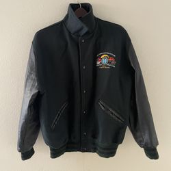 Made In USA 🇺🇸- Vintage Delong Wool Leather Varsity Jacket Mens XL