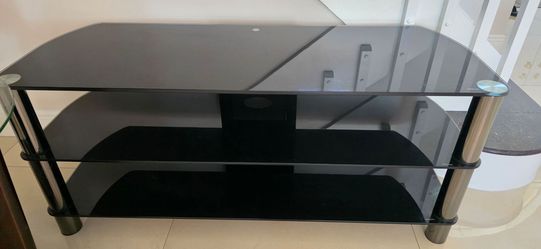 T V console glass black