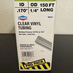 0.170-in ID x 150-ft Pvc clear vinyl tubing