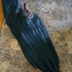 Used human blend full lace 25 inch wig