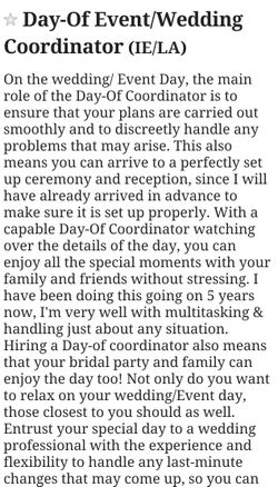 Day-Of Event Coordinator