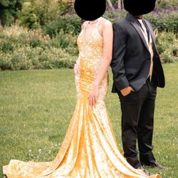 Gold Prom dress 