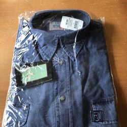 Red Head “Midnight Blue” Short Sleeve Button Up “Castmaster” - Men’s L, NWT