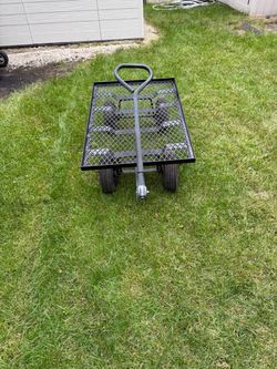 Steel Mesh Garden Utility Cart Wagon
