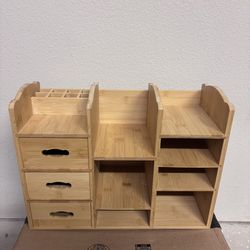 Coloch Bamboo Makeup Organizer with Drawers – Large Skincare & Cosmetics Storage for Vanity