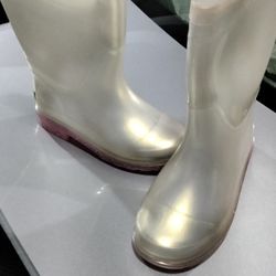 Light Up Rain Boots Size 11 for Little Girls
