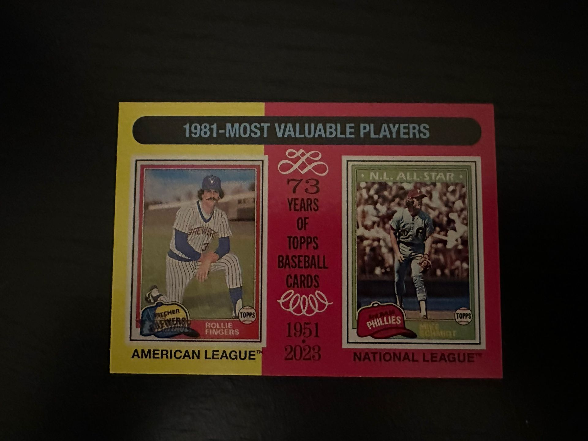 1981- Most Valuable Players Baseball Card