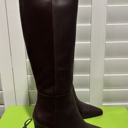NEW Sam Edelman Sylvia Pecan Leather Knee High Boots (Women's Size 8.5) - $95
