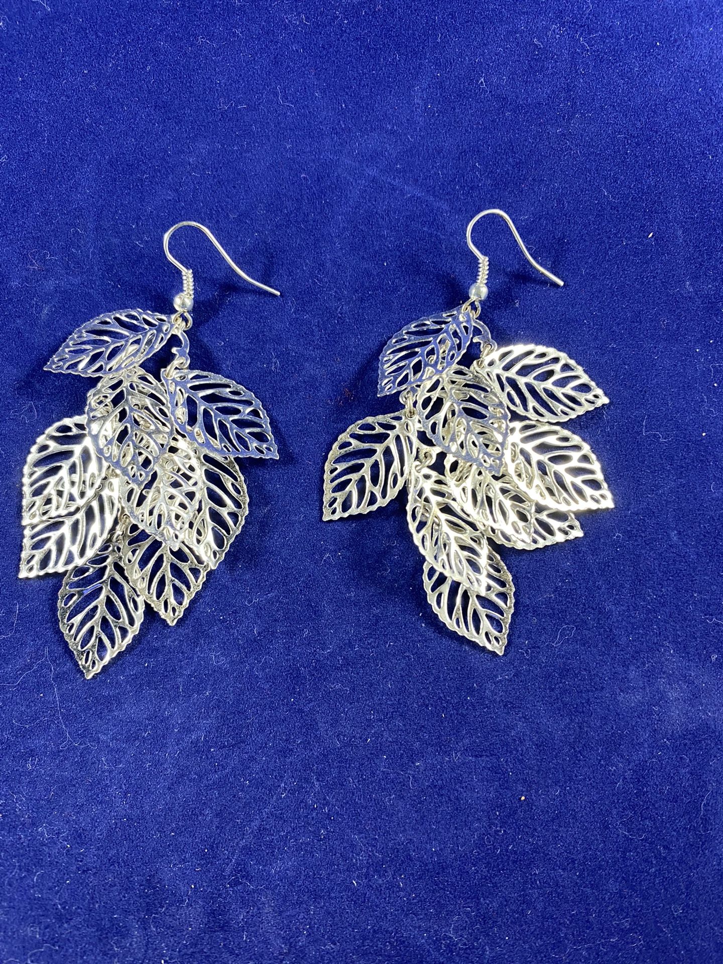 Silver Leaf Earrings