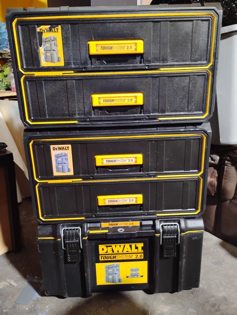 DeWalt Tough System Stackable Tool Boxes