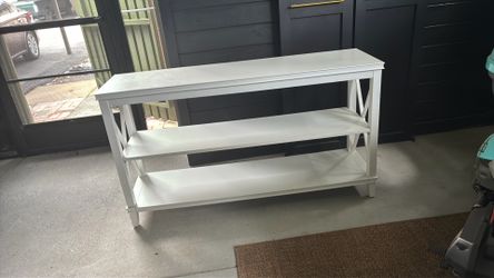 All White Wooden Stand