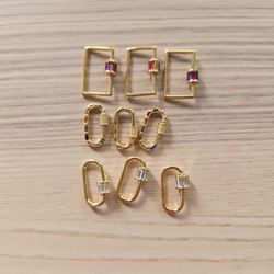 Carabiner Lock Charm For Necklace Making 