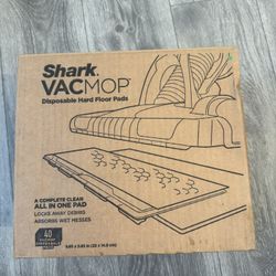 Shark VMP30 VACMOP Disposable Hard Floor Vacuum and Mop Pad Refills, 40 Count -