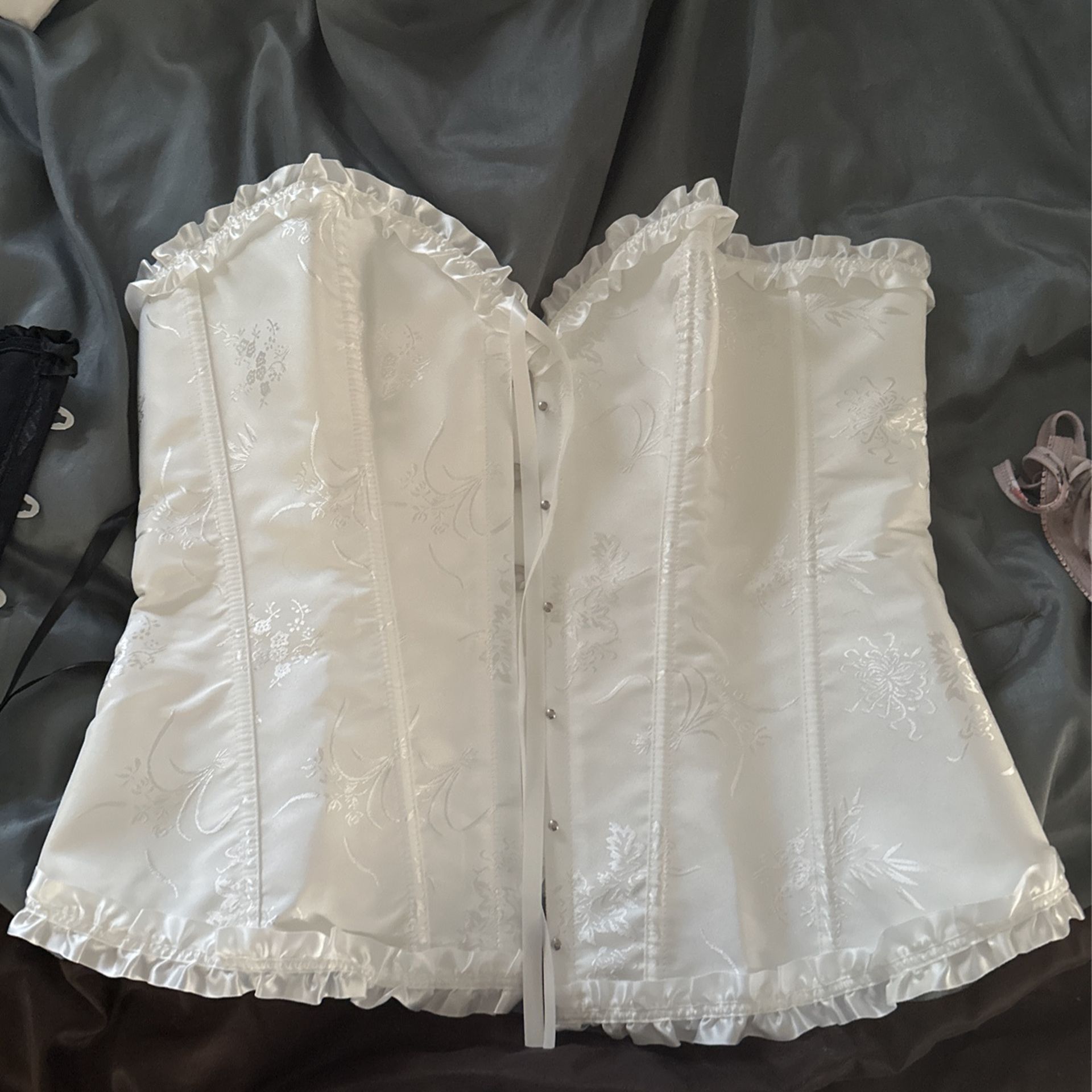 Palace Style Corset With Boning To Shape Waist And Push Up Bust, Sexy Jacquard Shapewear Top