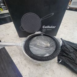 New 13.5 In Stainless Steel Honeycomb Wok With Lid