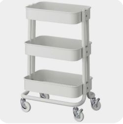 NEW IKEA RÅSKOG 3-Tier Rolling Utility Cart