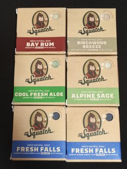 Lot Of 6 Dr. Squatch Men's Natural Soap 5oz each