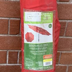 9 Ft Red Umbrella Mainstay Market Really Nice