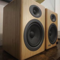 Audioengine A5+ Wireless Bluetooth Bookshelf Speakers - Premium 150W Stereo Speakers for Music, Gaming, Turntables, Home Theater Systems - Powerful St