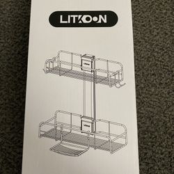 2-Pack Shower Caddy, Adhesive Shower Shelf, No Drilling Shower Organizer Movable, Rustproof Stainless Steel Shower Shelves Bathroom Kitchen 