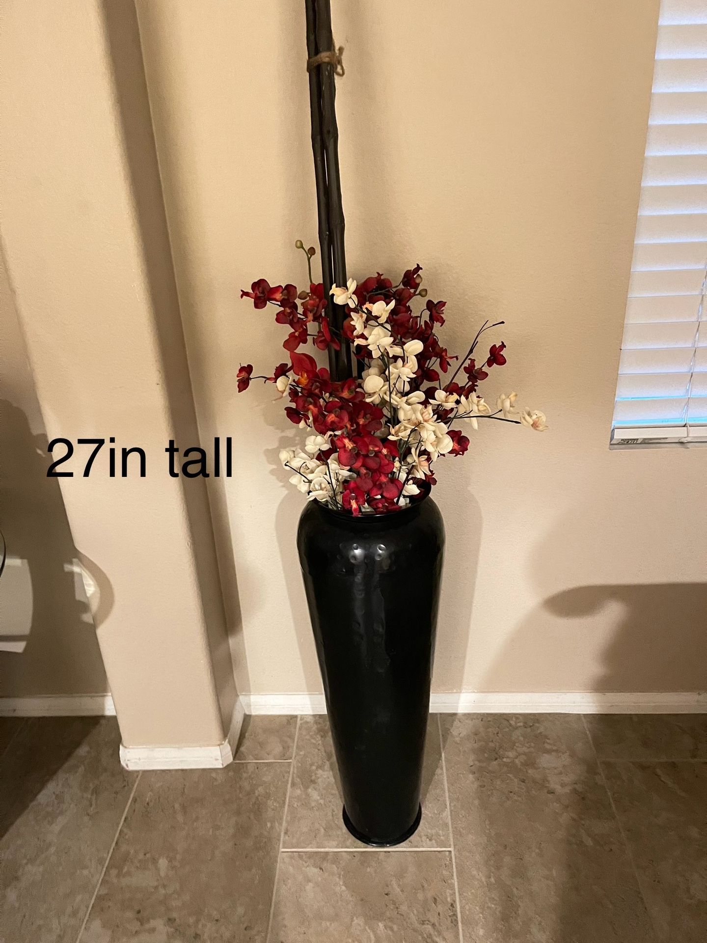 Black Metal Vase $15 27 Inches Tall