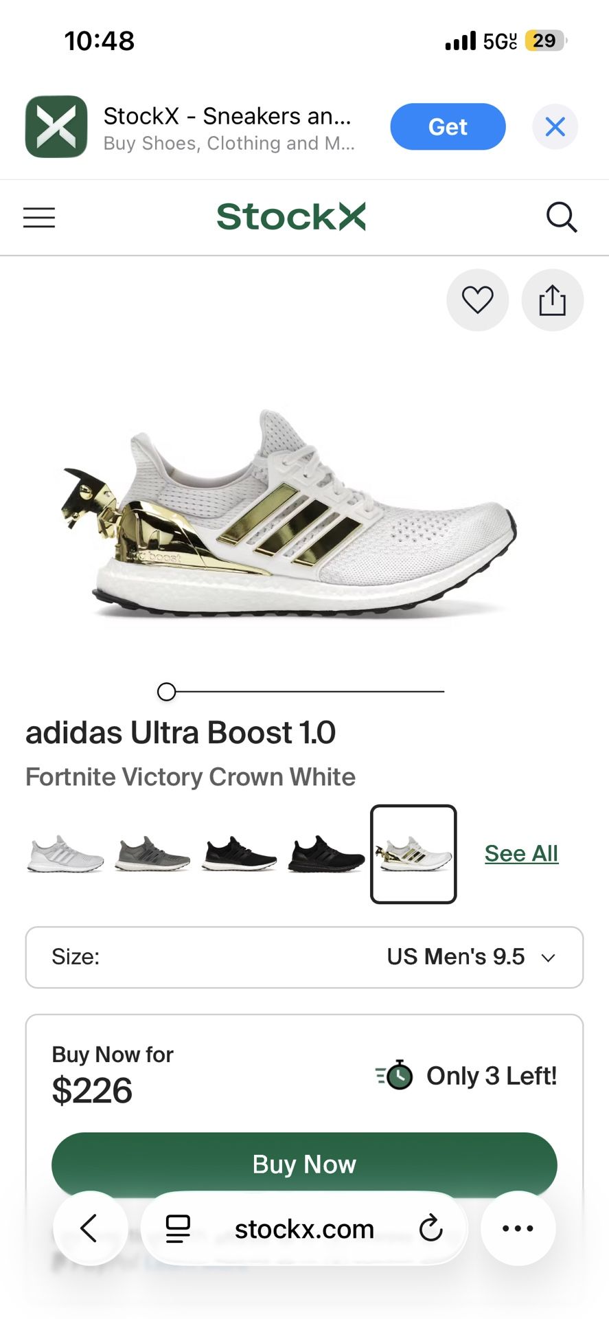 Fortnite Victory Crown Whit Adidas Ultra Boost 1.0