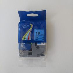 1PK Black on Blue Laminated Label Tape Compatible for Brother P-Touch TZe-C41 TZ C41 Tze C41(18mm x 8m)
