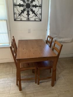 Compact Kitchen Dining Table & 4 Chairs