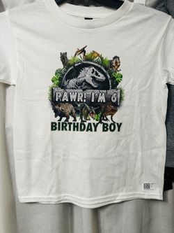 Birthday Boy I’m 6 Brand New White Shirt