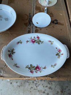 Moss rose fine China serving tray