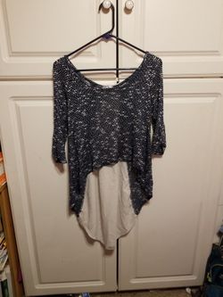 Blue Shirt With Bow On the Back. Size Small 