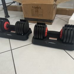 NEW Adjustable Dumbbells (Pair) 11-55 Lbs