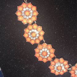 Orange Flowers Necklace