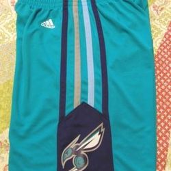 Charlotte Hornets Teal Adidas Basketball Shorts Size Adult Large