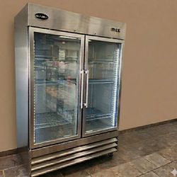 NIB Restaurant Reach-In Display Cooler Glass Door Merchandiser Refrigerator Commercial