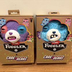 Fuggler x Care Bears GRUMPY BEAR & SHARE BEAR *Lot Of 2* Plush Figure Zuru NEW
