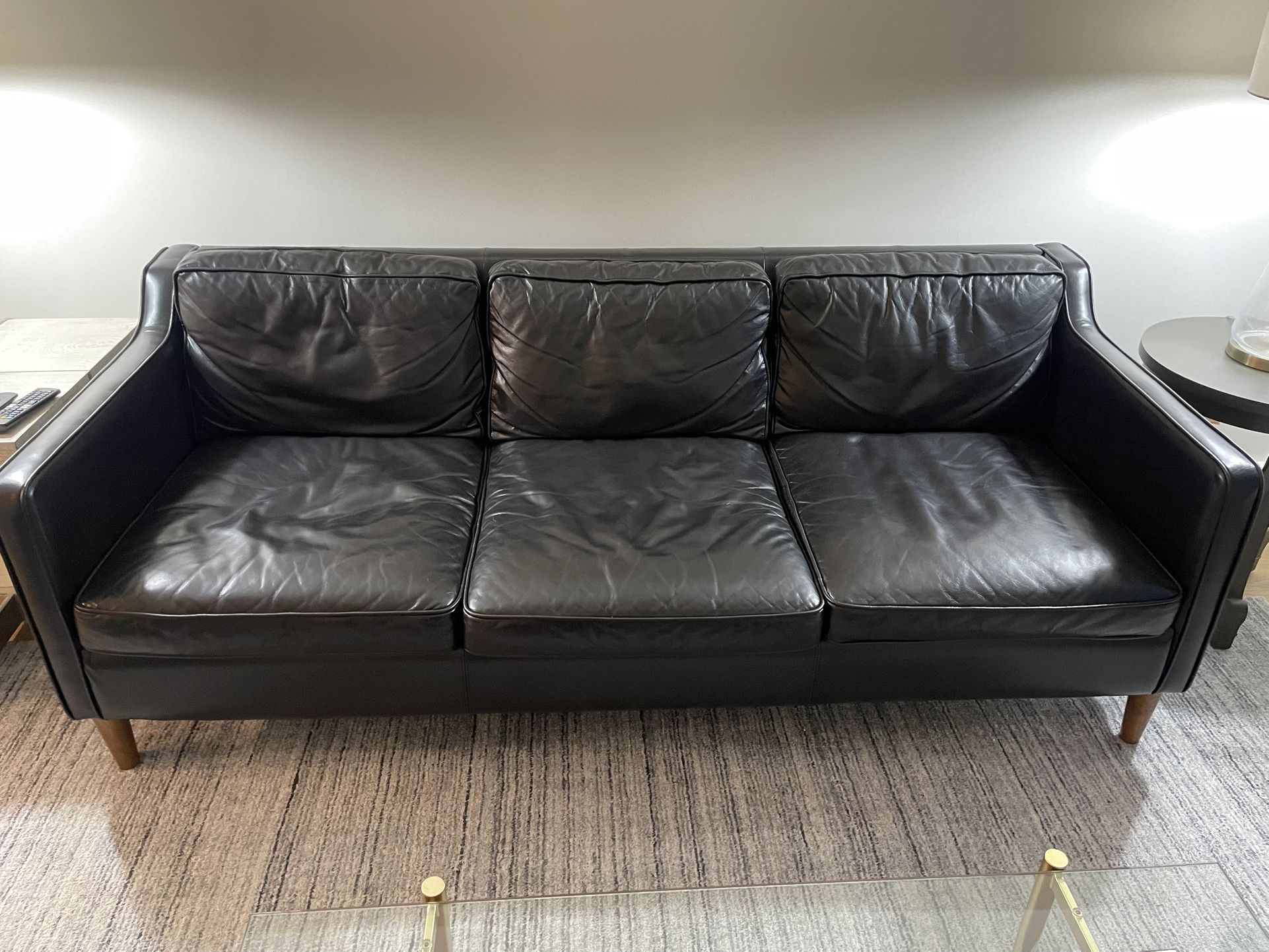 Black Leather Sofa