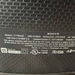 SONY WIRELESS BLUETOOTH SPEAKER