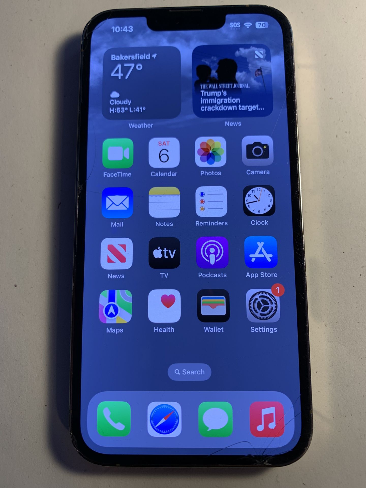 Apple IPhone 13 Pro 128GB -Unlocked - $250