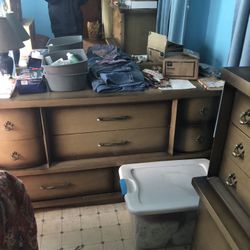 Vintage dresser, Chest Drawers,  And Night Stand