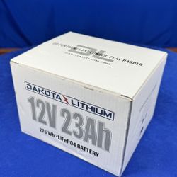 Dakota Lithium 12V 23Ah Battery With Dual USB Ports & Voltmeter