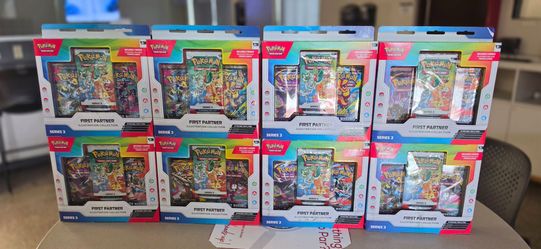 🔥 8 Pokémon First Partner Illustration Collection - Series 3 Boxes 🔥