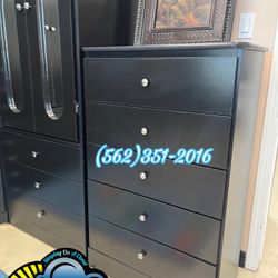 Five Drawer Black Dresser New Chest Comoda Nueva Cajonera