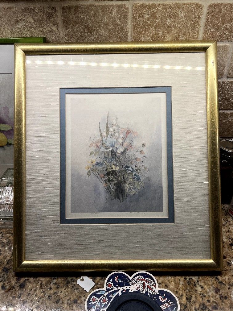 Floral Print No#491 of 1900 - New Orleans artist Mary Vincent Bertrand
